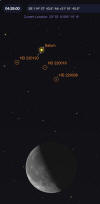 Moon & Saturn, FOV in Sky Safari